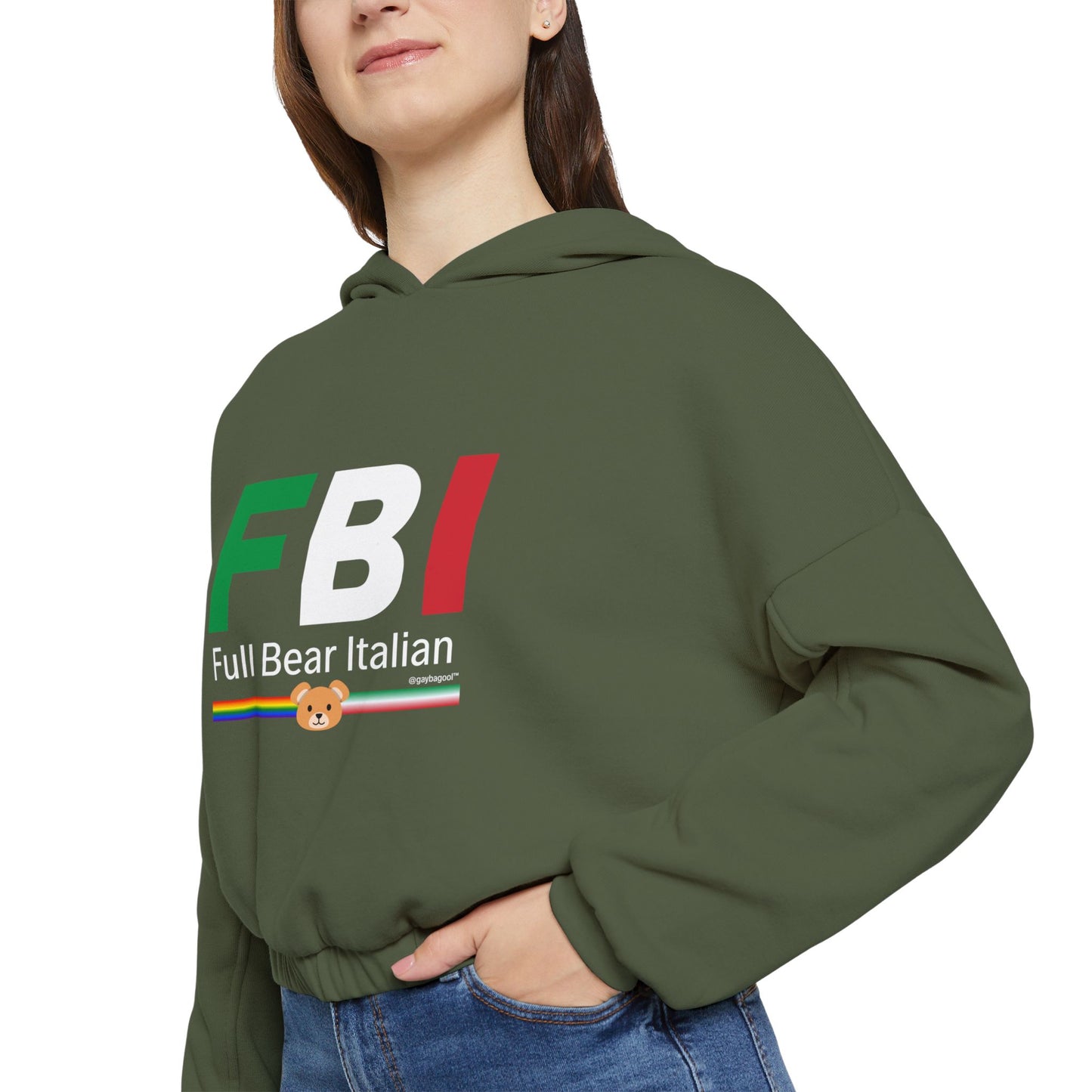 FBI - Full Bear Italian - Crop Hoodie