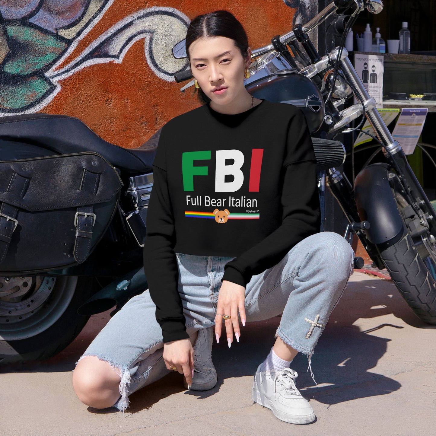 FBI - Full Bear Italian - Cropped Sweatshirt